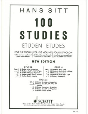 100 STUDIES OPUS 32 PARTE II FOR THE VIOLIN - SITT