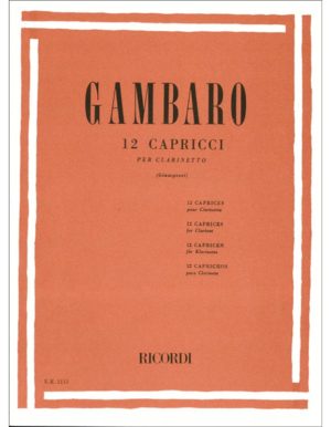 12 CAPRICCI PER CLARINETTO - GAMBARO