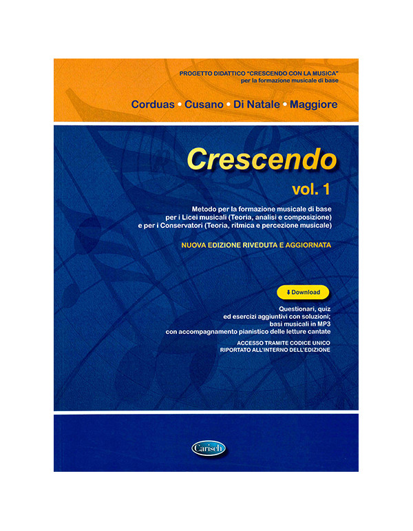 CRESCENDO VOLUME 1 - CORDUAS - DI NATALE - CUSANO - MAGGIORE