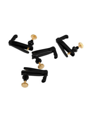 TIRACANTINI PER VIOLA NERO CON VITE DORATA