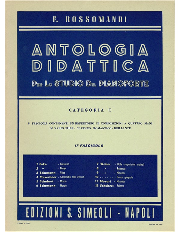 ANTOLOGIA DIDATTICA CATEGORIA C PER PIANOFORTE FASCICOLO 2 - ROSSOMANDI