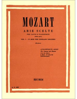 ARIE SCELTE PER CANTO E PIANOFORTE VOLUME I - MOZART