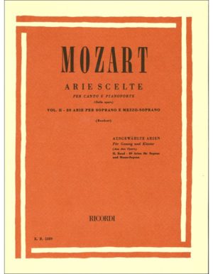 ARIE SCELTE PER CANTO E PIANOFORTE VOLUME II - MOZART