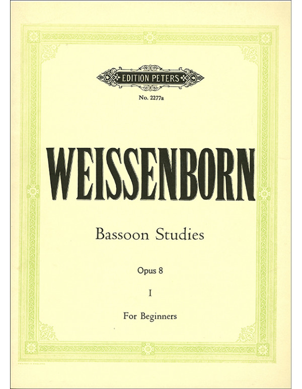 BASSON STUDIES OPUS 8 PARTE I - WEISSENBORN