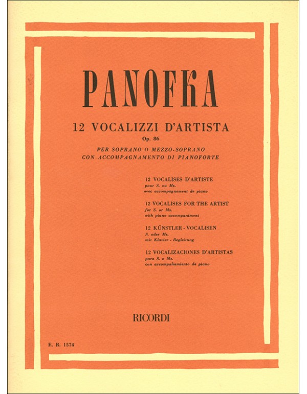 12 VOCALIZZI D' ARTISTA OPUS 86 - PANOFKA
