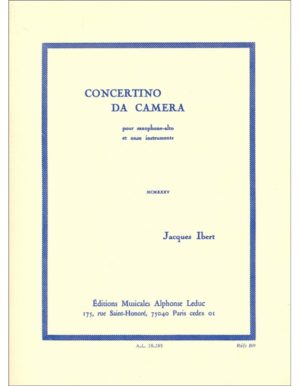 CONCERTINO DA CAMERA - IBERT