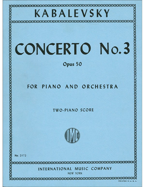 CONCERTO N.3 OP.50 PER PIANOFORTE E ORCHESTRA - DMITRI KABALEWSKY