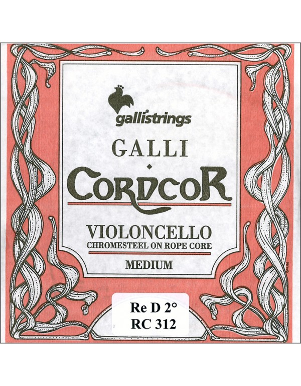CORDA PER VIOLONCELLO RE D 2 CHROMESTEEL MEDIUM GALLISTRINGS CORDCOR RC312