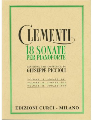 18 SONATE PER PIANOFORTE VOLUME II NUMERO 7 A 12 - CLEMENTI