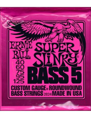 CORDIERA PER BASSO ELETTRICO 5 CORDE 2824 FR SUPER SLINKY 40-125 ERNIE BALL CUS