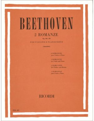 2 ROMANZE OPUS 40 E 50 PER VIOLINO E PIANOFORTE - BEETHOVEN