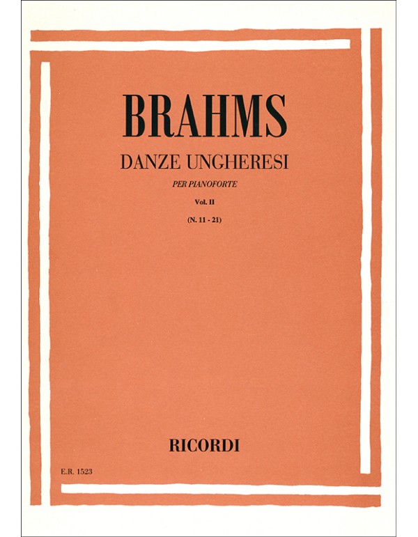 DANZE UNGHERESI VOL.II (N.11-21) - JOHANNES BRAHMS