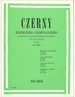 ESERCIZI GIORNALIERI SUL PIANOFORTE OP. 337 40 STUDI - CZERNY