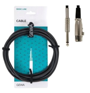 CAVO XLR FEMMINA JACK MASCHIO 6,3mm - 6 METRI