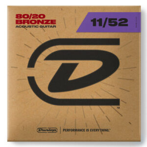 CORDIERA ACUSTICA PER CHITARRA FOLK DAB1152 DUNLOP STINGS 11/52 BRONZE 80/20 MED