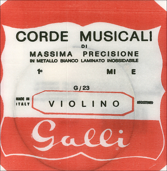 CORDE MUSICALI DI MASSIMA PRECISIONE IN METALLO PER VIOLINO G/23 1-MI-E GALLI