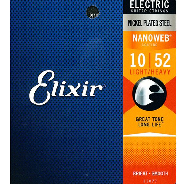 ELIXIR ELECTRIC NICKEL PLATED STEEL NANOWEB 10-52 LIGHT/HEAVY