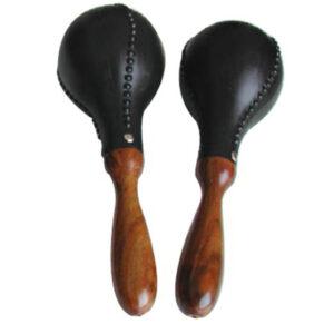 MARACAS PLASTICA MANICO LEGNO