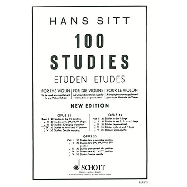 100 STUDIES OPUS 32 PARTE III FOR THE VIOLIN - SITT