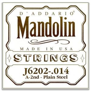 CORDA D'ADDARIO PER MANDOLINO J6202-.014 A-2nd PLAIN STEEL