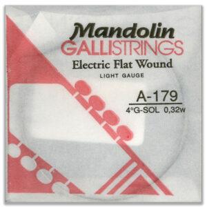 CORDA PER MANDOLINO GALLISTRINGS ELETRIC FLAT WOUND LIGHT GAUGE A-179 4° G-SOL
