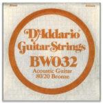 CORDA PER CHITARRA ACUSTICA 80-20 BRONZE STRINGS BW 032 D' ADDARIO