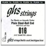 CORDA PER CHITARRA ACUSTICA ED ELETTRICA PLAIN STEEL - BALL END 016 GHS STRINGS