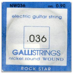 CORDA PER CHITARRA ELETTRICA 036 ROCK STAR GALLISTRINGS NICKEL ROUND WOUND