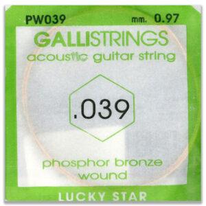 CORDA PER CHITARRA FOLK PHOSPHOR BRONZE 039LA GALLISTRINGS LUCKY STAR