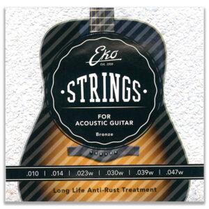 CORDIERA PER CHITARRA ACUSTICA EKO STRINGS BRONZE 10-47 LONG LIFE ANTI-RUST TREA