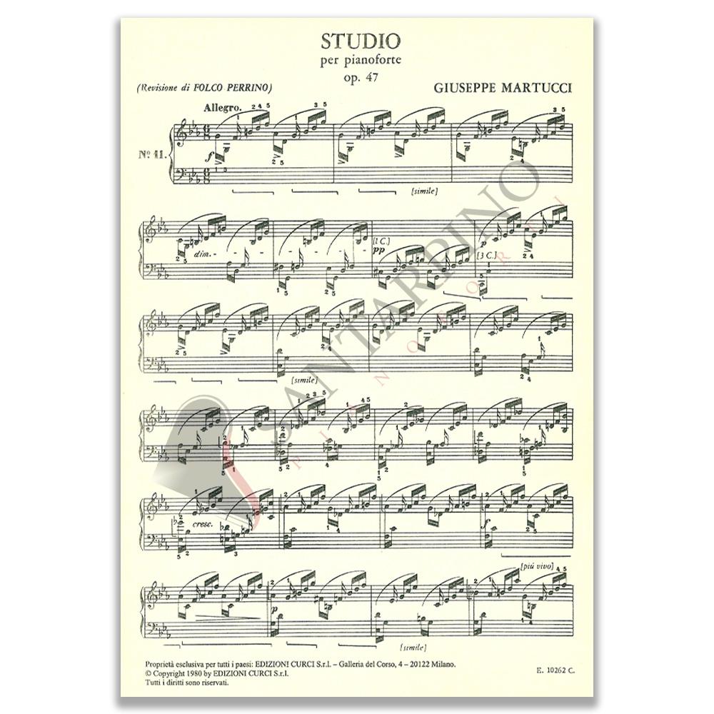 STUDIO OP. 47 PER PIANOFORTE - GIUSEPPE MARTUCCI