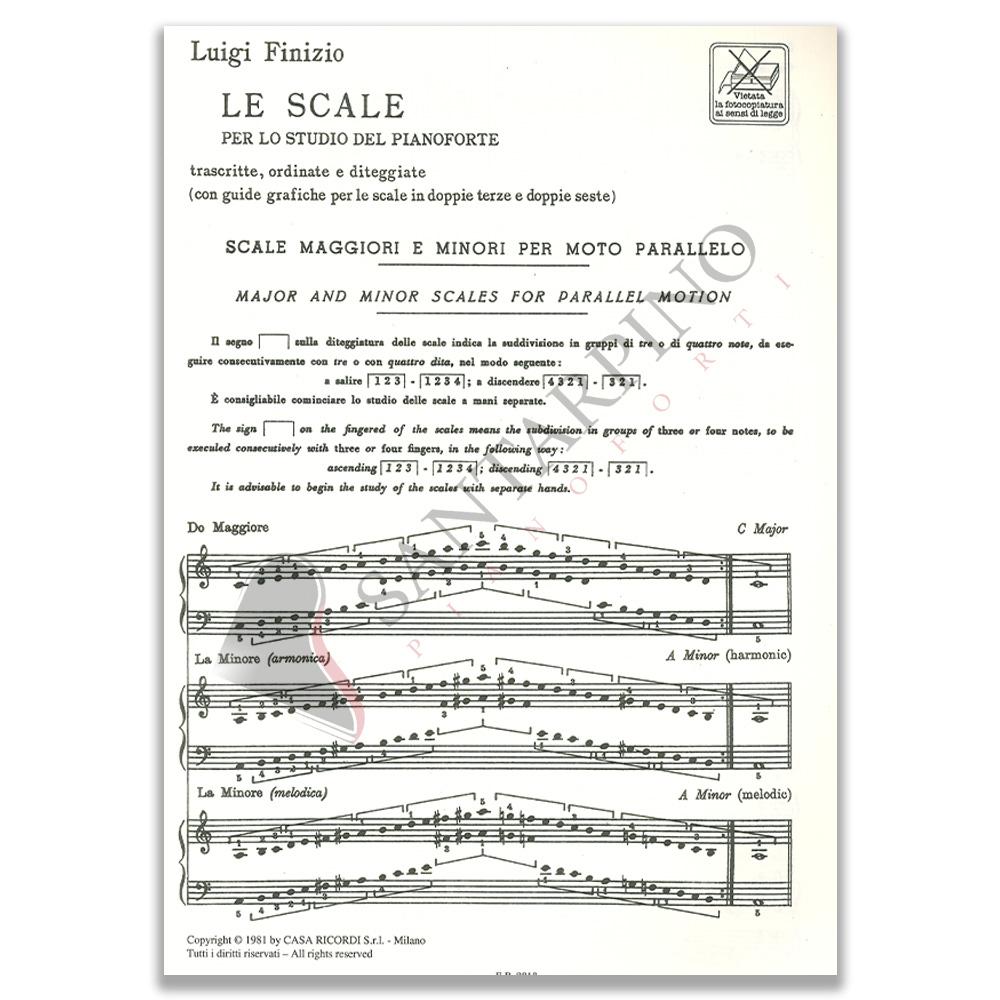 Le Scale Per Lo Studio Del Pianoforte - Finizio
