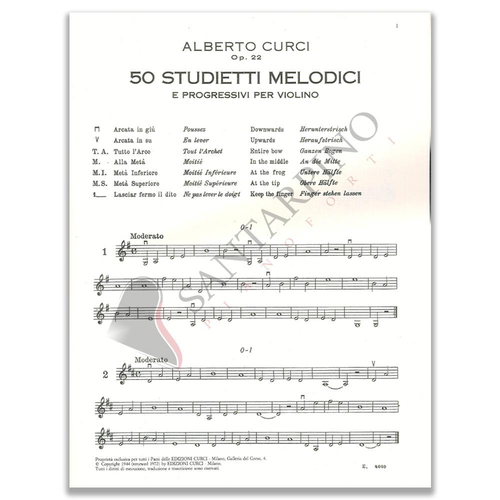 Alberto Curci 50 Studietti Melodici e Progressivi, Op. 22