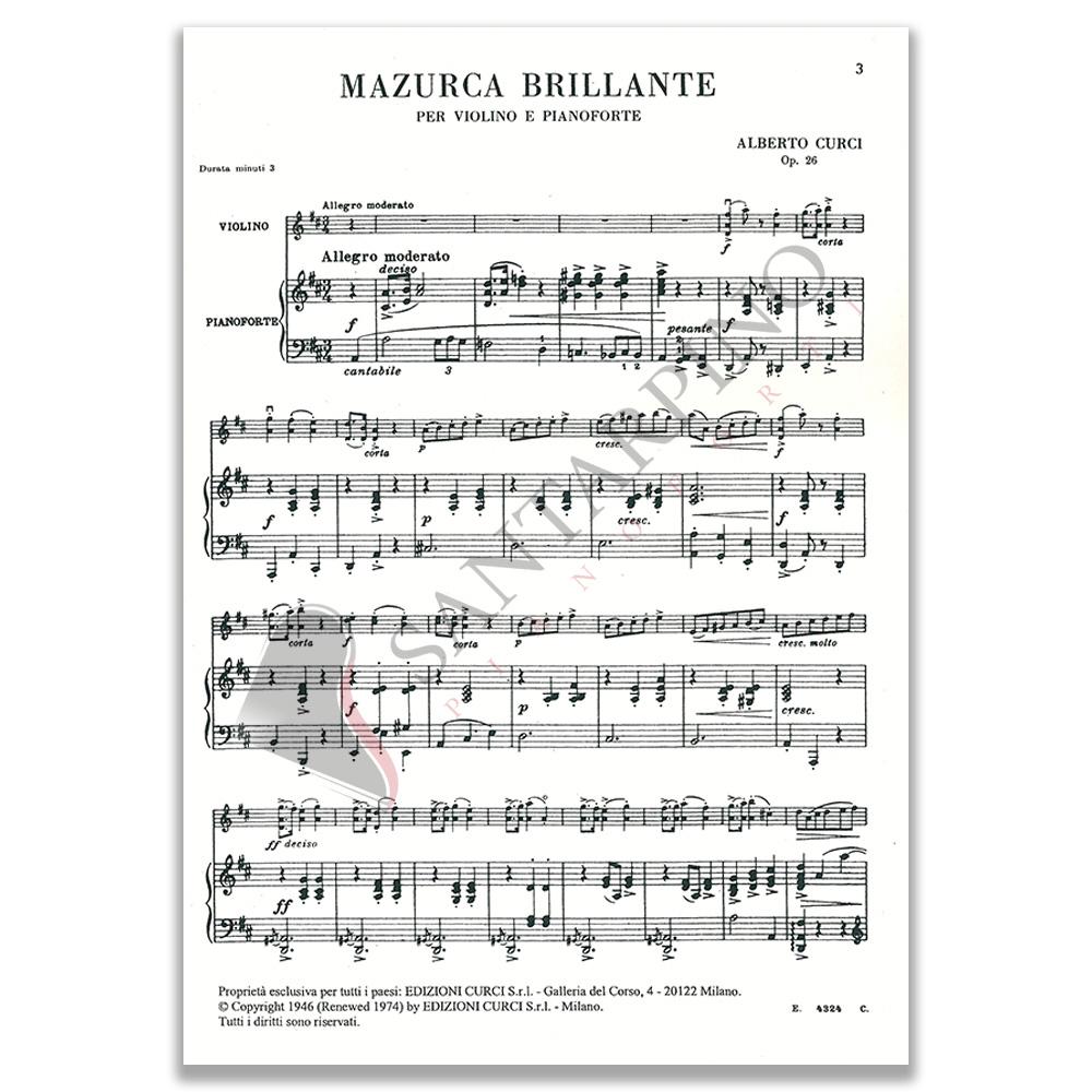 Mazurca brillante Violino e Pianoforte