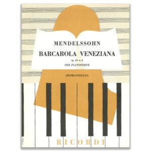 Mendelssohn Barcarola Veneziana Op. 19 n. 6 per Pianoforte