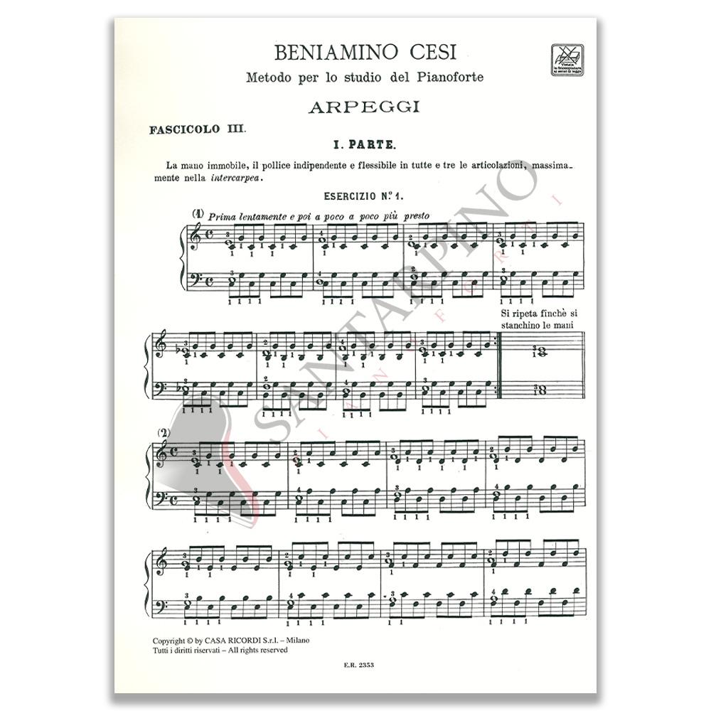 Cesi Metodo per lo studio del pianoforte Fascicolo III