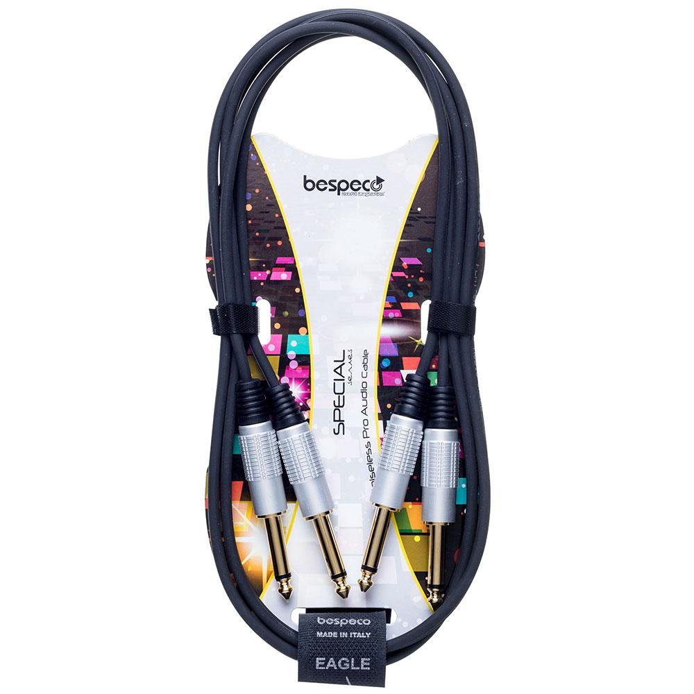 Bespeco RCW1000 Cavo interlink 2 Jack 6,3 mm nero 10 m