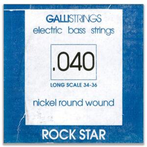 CORDA PER BASSO ELETTRICO 040 GALLISTRINGS LONG SCALE 34-36 NICKEL ROCK STAR