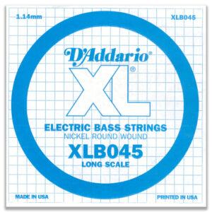 CORDA PER BASSO ELETTRICO NICKEL XL045 LONG AUDIO NICKEL ROUND WOUND D'ADDARIO