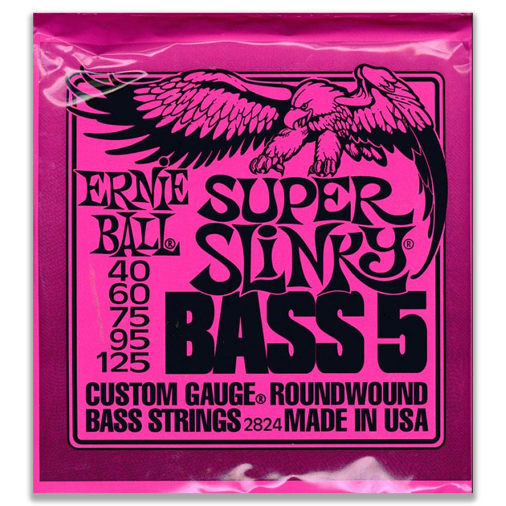 CORDIERA PER BASSO ELETTRICO 5 CORDE 2824 FR SUPER SLINKY 40-125 ERNIE BALL CUS