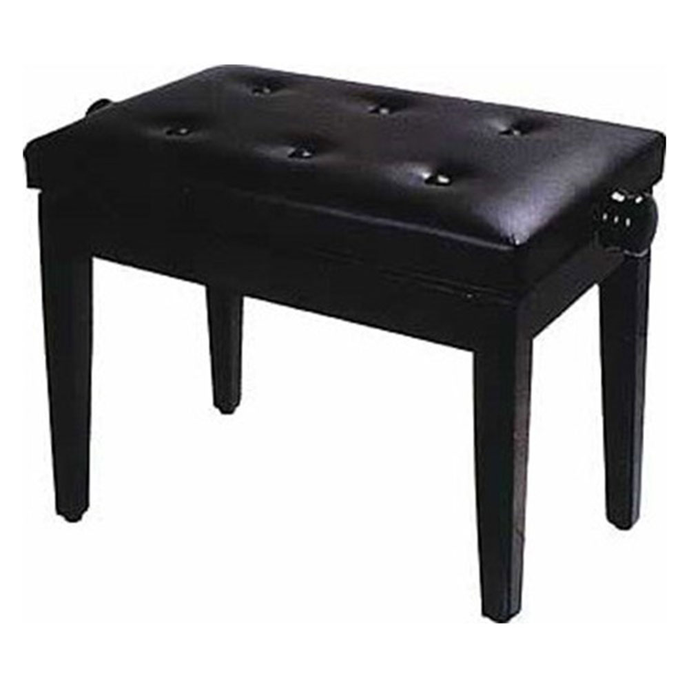 PANCA PER PIANOFORTE NERA LUCIDA CON BOTTONI 201QZ BP_B