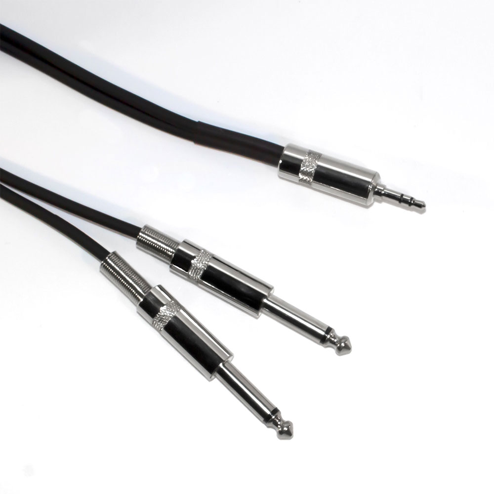 Bespeco BSYMSJ300 Cavo Interlink Jack Stereo 3,5 mm a 2 Jack Mono 6,3 mm 3 m