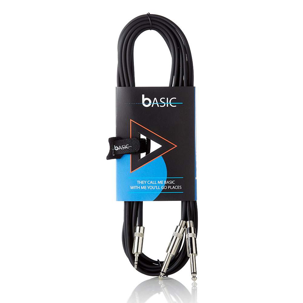 Bespeco BSYMSJ150 Cavo Interlink Jack Stereo 3,5 mm a 2 Jack Mono 6,3 mm 1,5 m