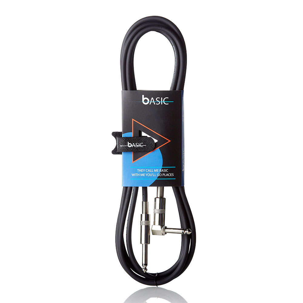 Bespeco BS300P Cavo per Strumenti Jack 6,3 mm Dritto/Angolato 3 m
