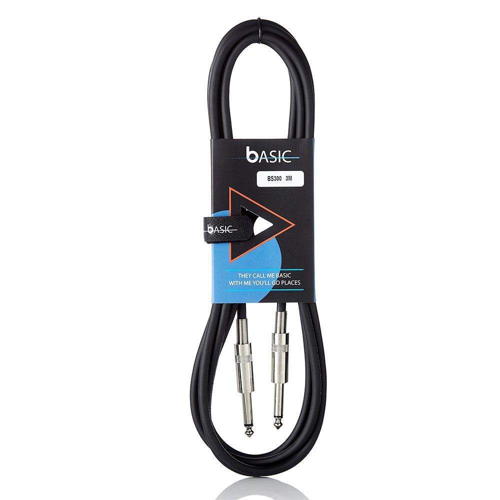 Bespeco BS300 Cavo per Strumenti Jack Mono 6,3 mm 3 m