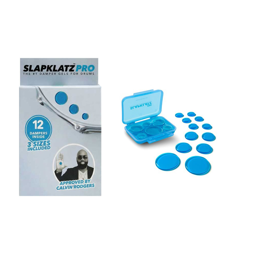 SlapKlatz SLAP-PRO-BI Kit Sordine Gel per Batteria Pro Blue Ice 12 Pad