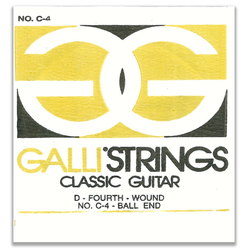 Galli C007 Corda Singola RE 4 per Chitarra Classica Tensione Normale Ball End