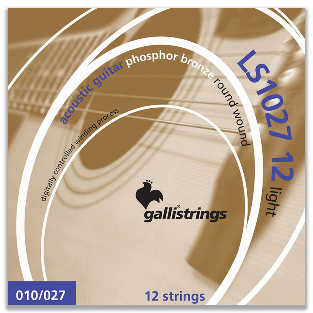 Galli LS1027-12 Corde per Chitarra Acustica 12 Corde Phosphor Bronze Light