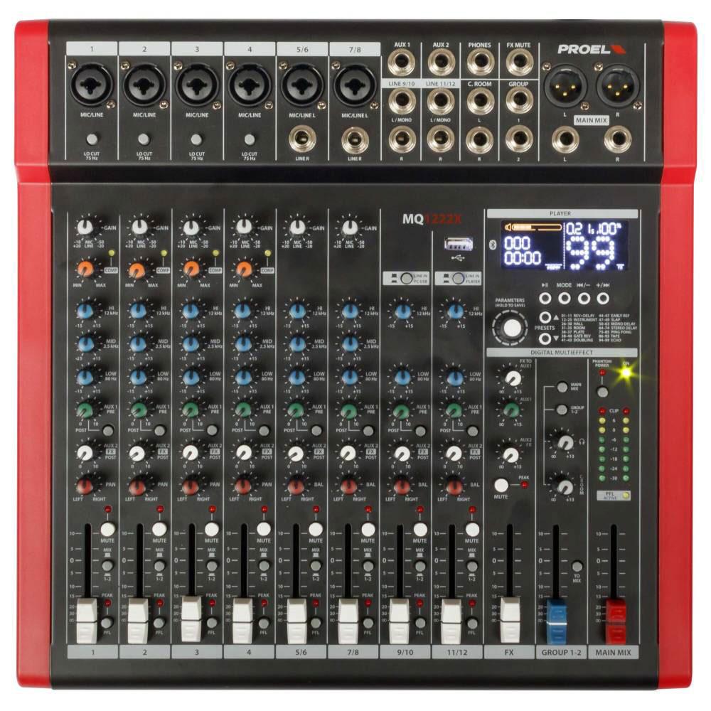 Proel MQ1222X Mixer Compatto 12 Canali con Effetti USB Bluetooth